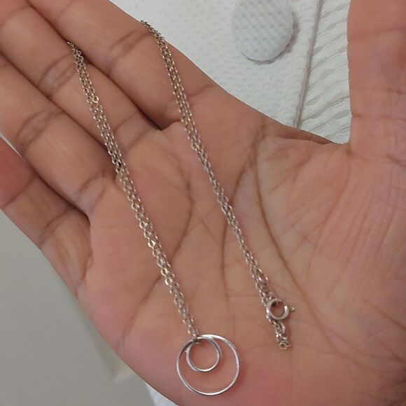 925 LA I Am Thankful Your Path Crossed Mine Dainty Silver Necklace - Picture 5 of 5